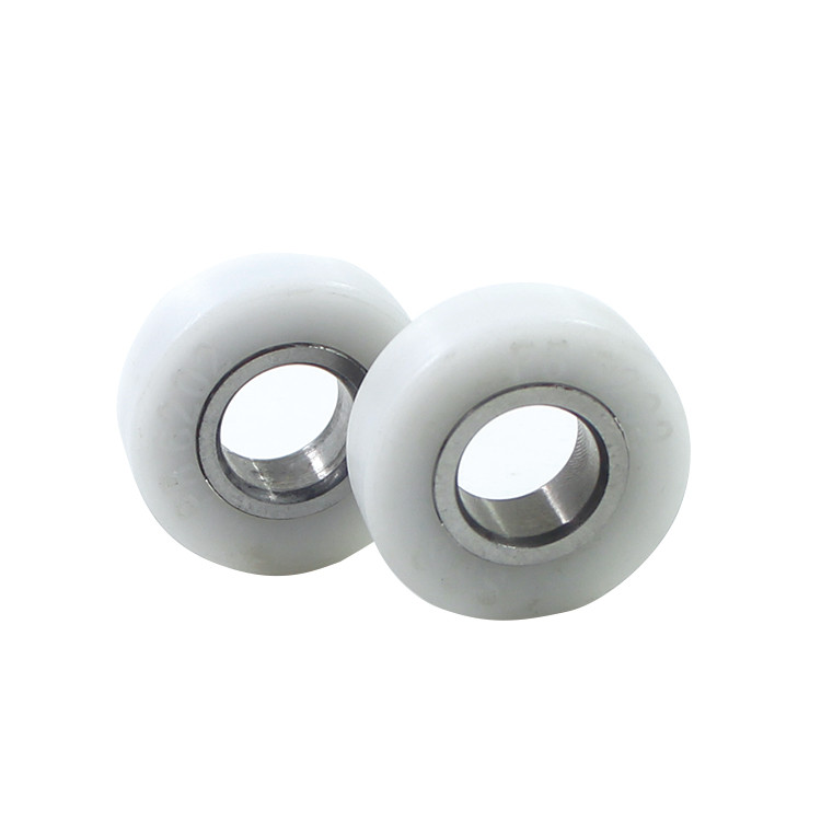 POM White Plastic Roller Wheel  For Clothes Hangers 