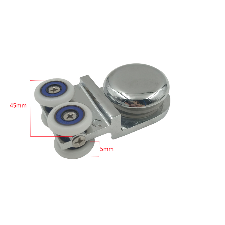 Adjustable Zinc alloy sliding pulley/sliding roller for shower room