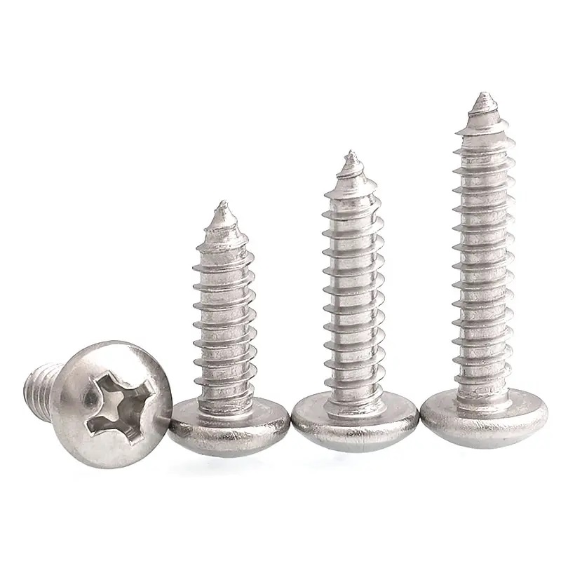 OEM ODM Service Available Stainless Steel  Tapping Screws Pan Head Self Tapping Screws for Furniture Accessories